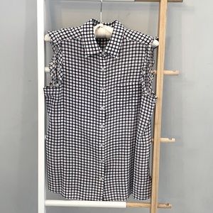 Brooks Brothers button front silk top size 8